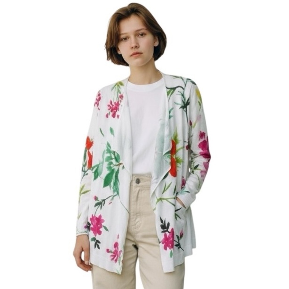 Desigual Floral Open Cardigan NWT